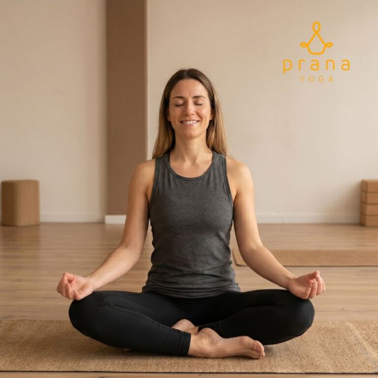 Mujer en clase de yoga